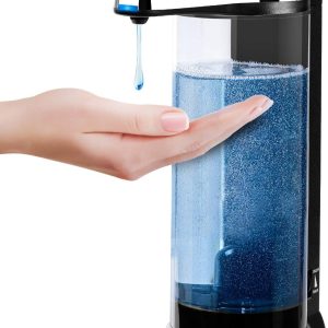 Secura 17oz Automatic Liquid Soap Dispenser, Touchless Battery Operated Hand Soap Dispenser with Adjustable Soap Dispensing Volume Control Dial, Personal Care Dispenser for Household Use (Chrome)