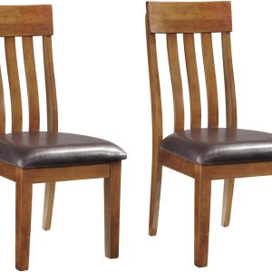 Signature Design by Ashley Ralene Rake Back 19" Dining Room Chair 2 Count, Medium Brown