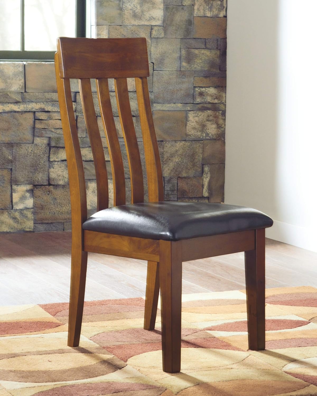 Signature Design by Ashley Ralene Rake Back 19" Dining Room Chair 2 Count, Medium Brown - Image 4